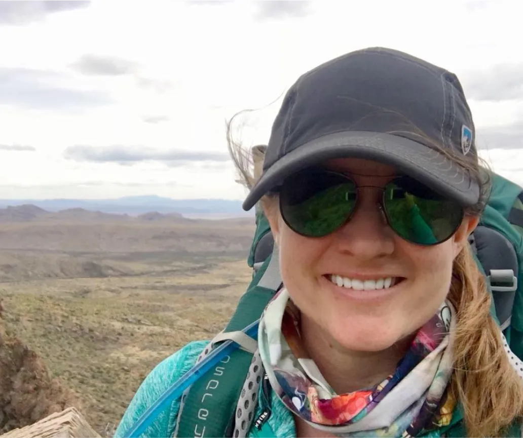 Image of an excited Hiking On Me gift card recipient. Their thank you note is below.
